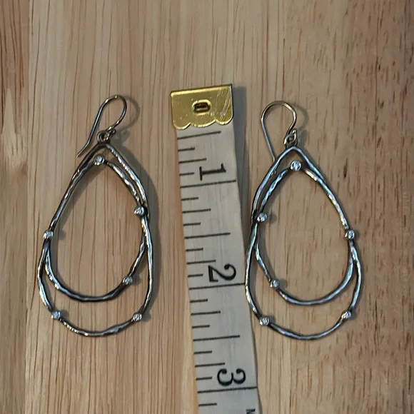 Retired Silpada Sterling Silver Teardrop & Crystal Constellation Earrings W2777 - Picture 3 of 5